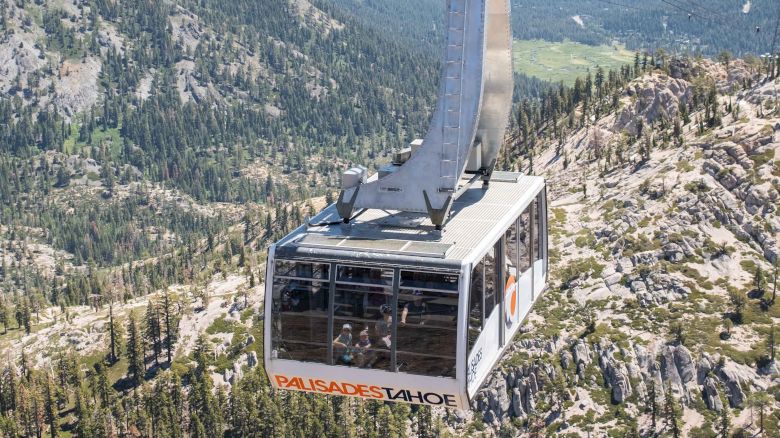 An aerial tram with 